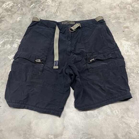 Abercrombie & Fitch Shorts Tan Paratrooper Cargo Black Belt T-2083 - Size Men XL - Picture 1 of 7